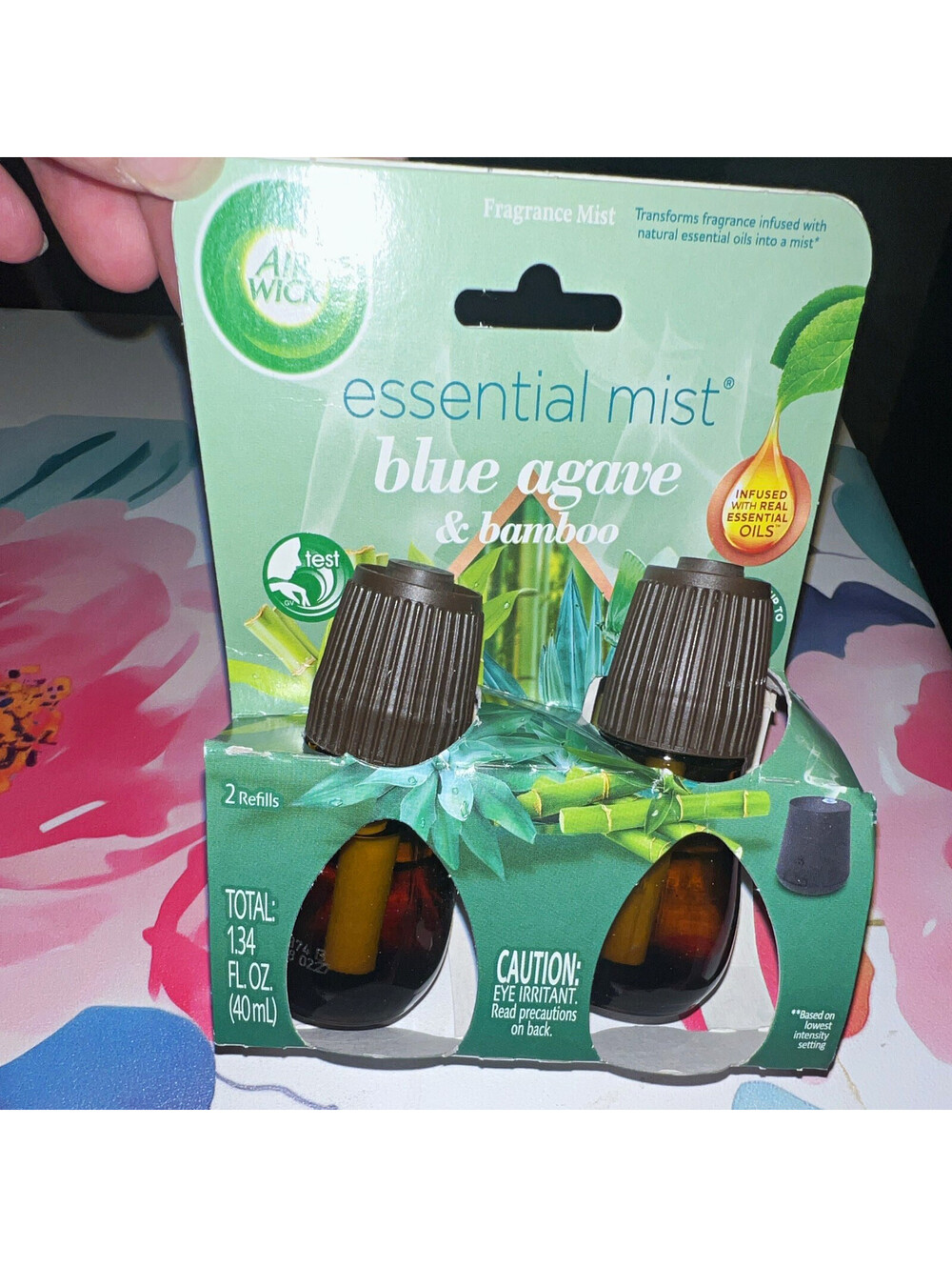 Air Wick Essential Mist Oil Refill Blue Agave & Bamboo 2 Pack 1.34 fl oz